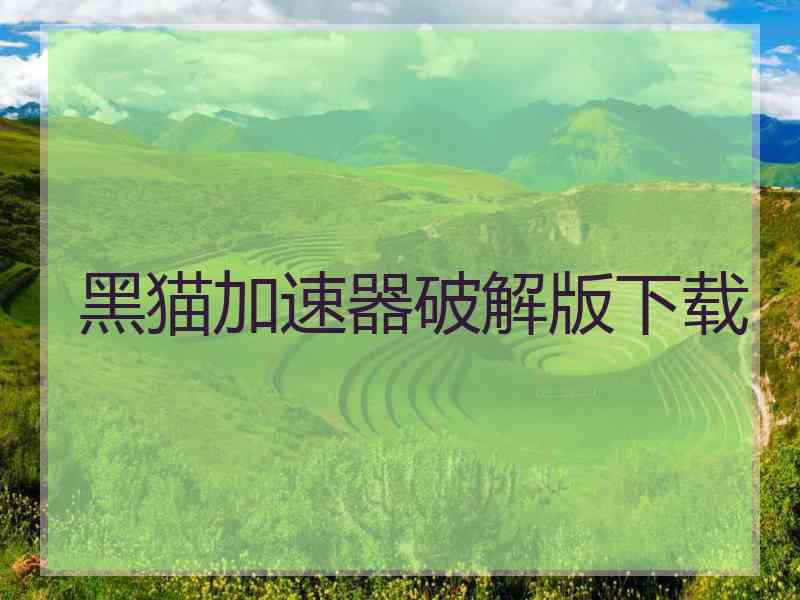 黑猫加速器破解版下载