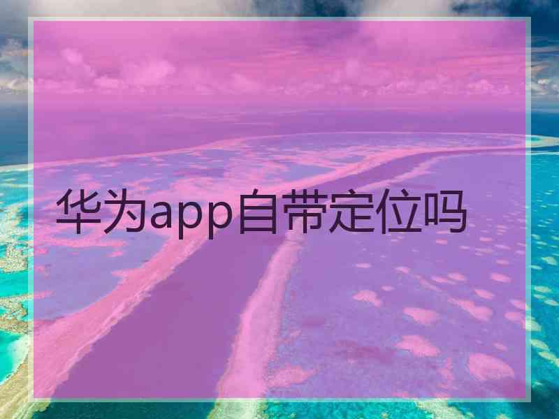 华为app自带定位吗