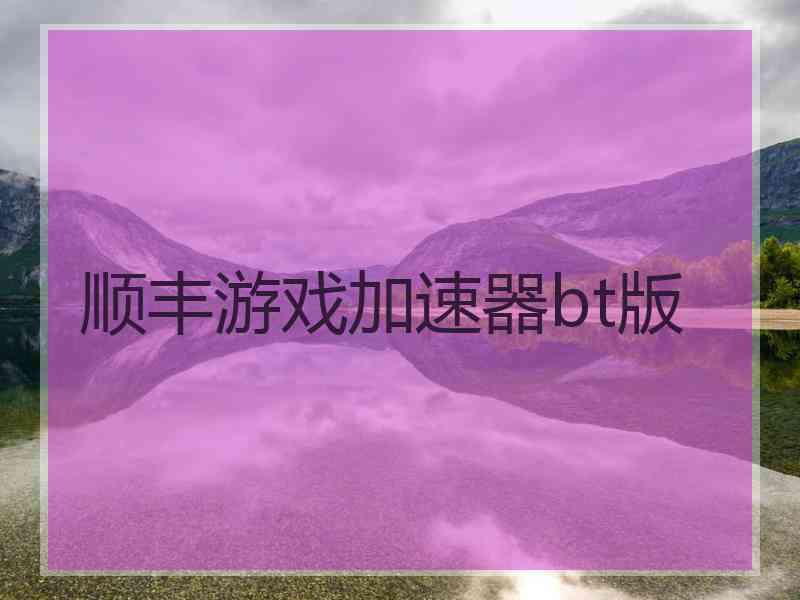 顺丰游戏加速器bt版