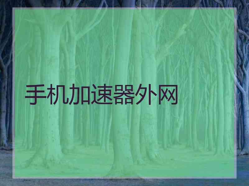 手机加速器外网