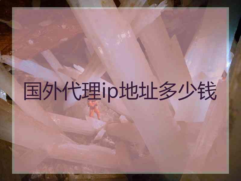 国外代理ip地址多少钱